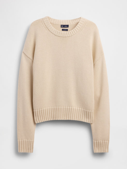 100% Cotton Oversized Crop Sweater