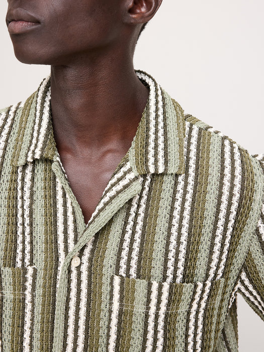Textured Stripe Resort Shirt