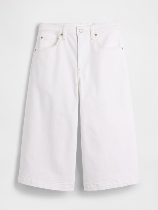 High Rise Culotte Jeans
