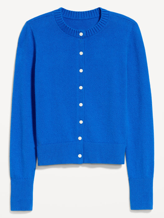 SoSoft Cropped Crew-Neck Cardigan