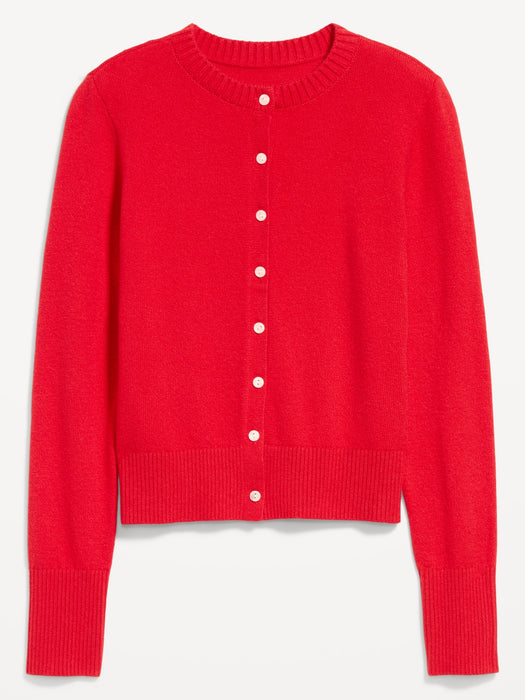 SoSoft Cropped Crew-Neck Cardigan