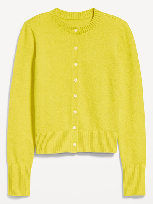 SoSoft Cropped Crew-Neck Cardigan