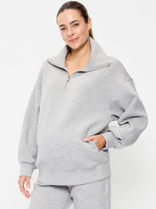Maternity Bounce Fleece Half-Zip Pullover