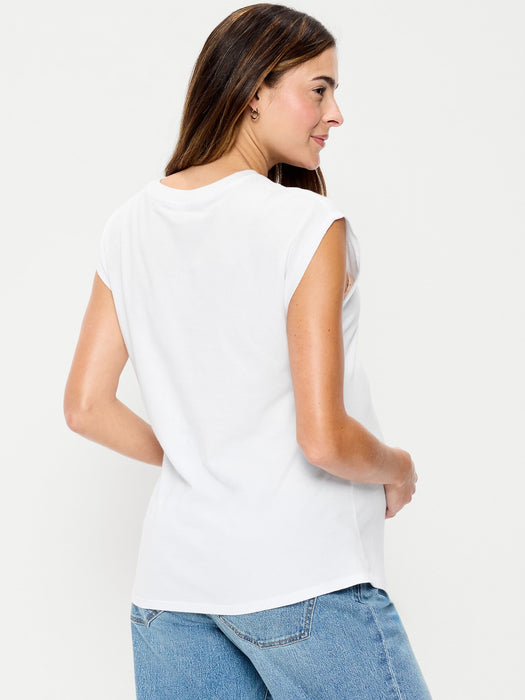 Maternity Short-Sleeve Side-Tie Top