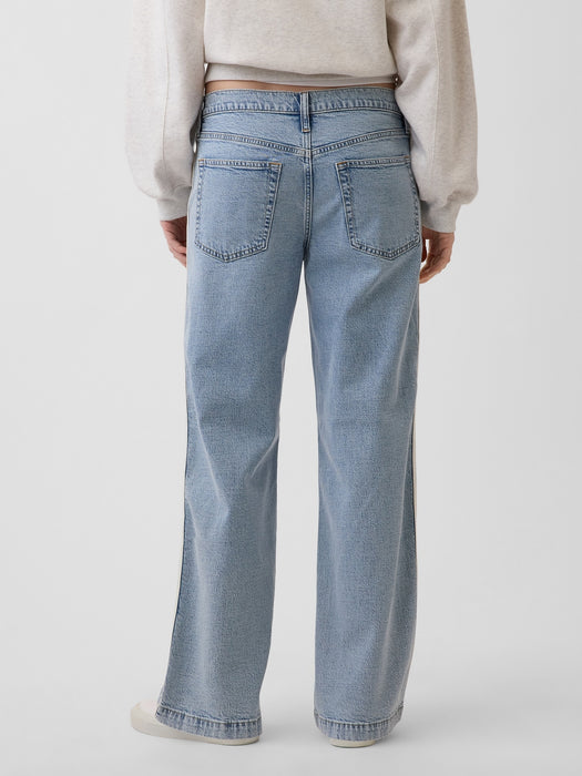 Low Rise '90s Loose Side Stripe Jeans