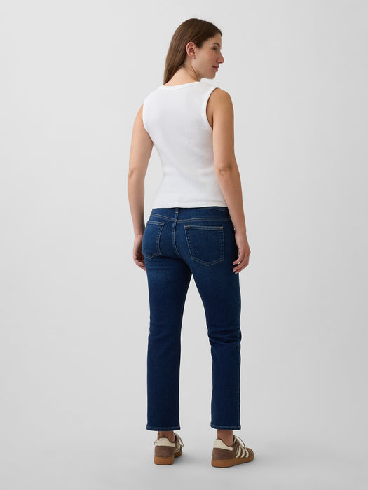 Maternity Full-Panel '90s Slim Straight Crop Jeans