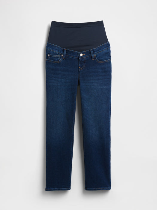 Maternity Full-Panel '90s Slim Straight Crop Jeans
