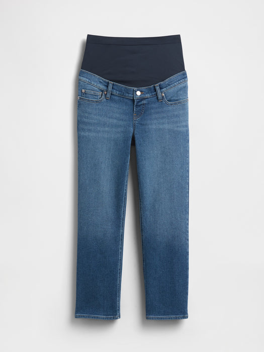 Maternity Full-Panel '90s Slim Straight Crop Jeans