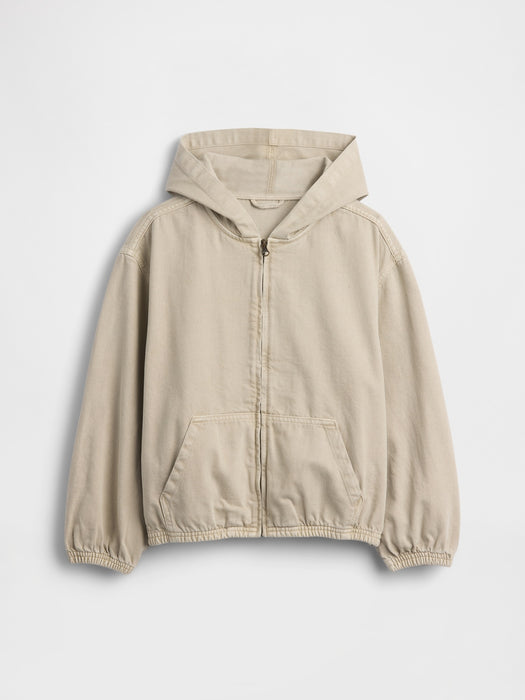 Kids Denim Relaxed Hooded Jacket