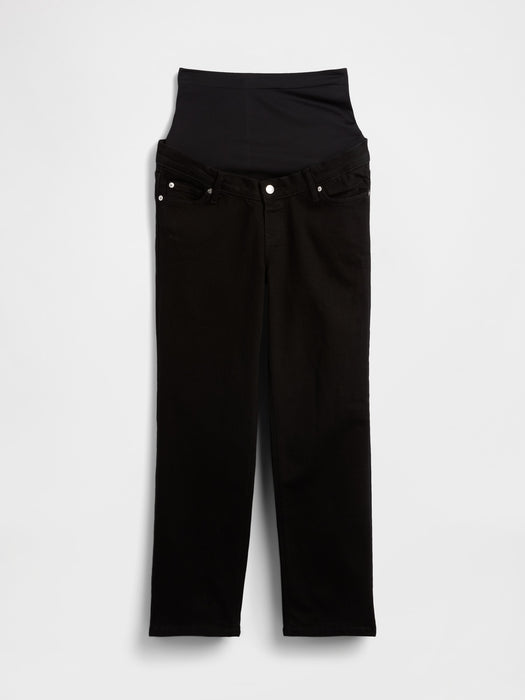Maternity Full-Panel '90s Slim Straight Crop Jeans