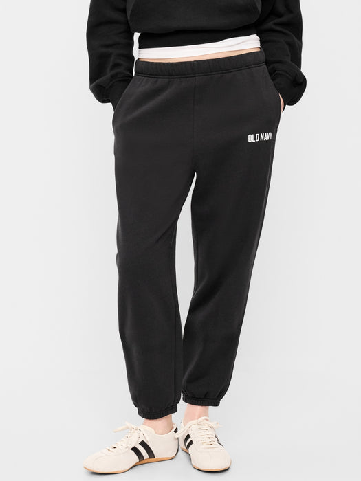 High-Waisted Cinched-Ankle Sweatpants