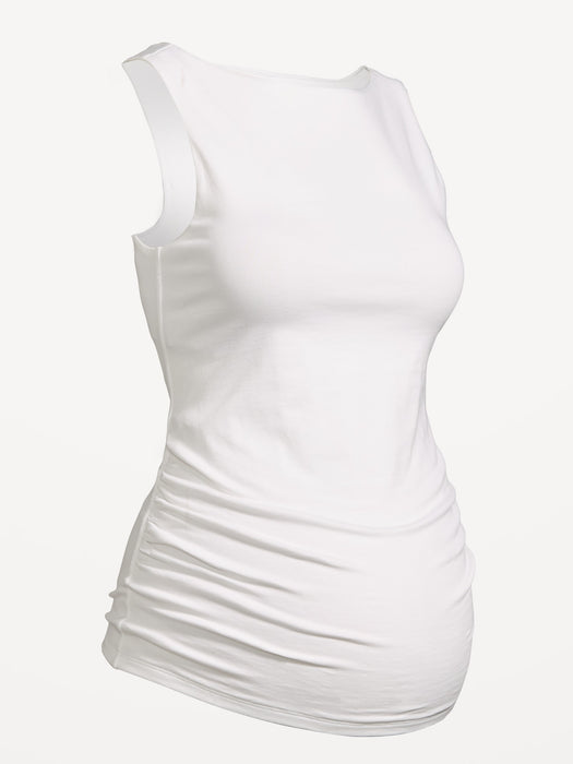 Maternity Hug Double-Layer Boat-Neck Top