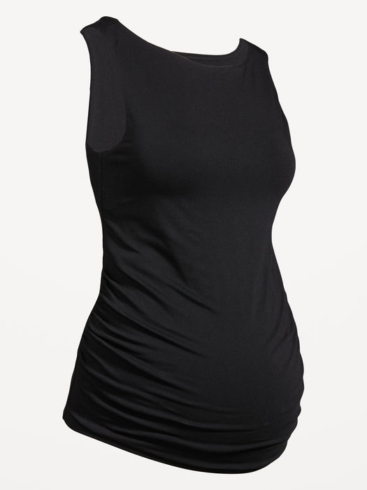 Maternity Hug Double-Layer Boat-Neck Top