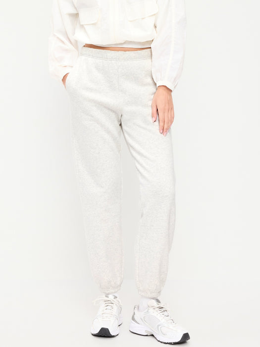 High-Waisted Cinched-Ankle Sweatpants