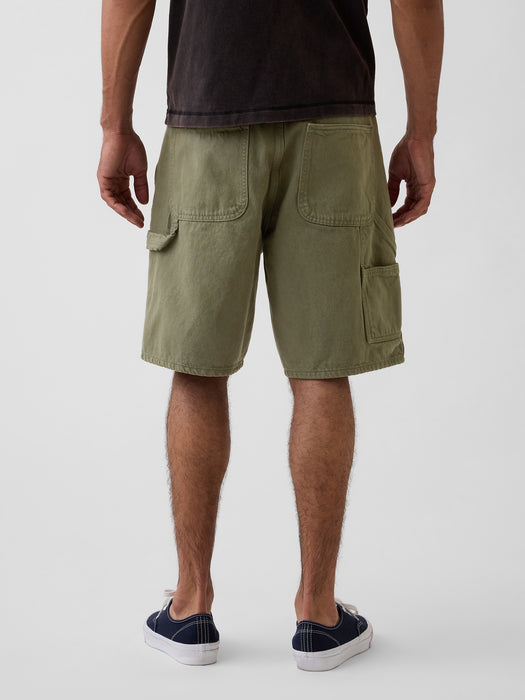 9" Loose Denim Carpenter Shorts