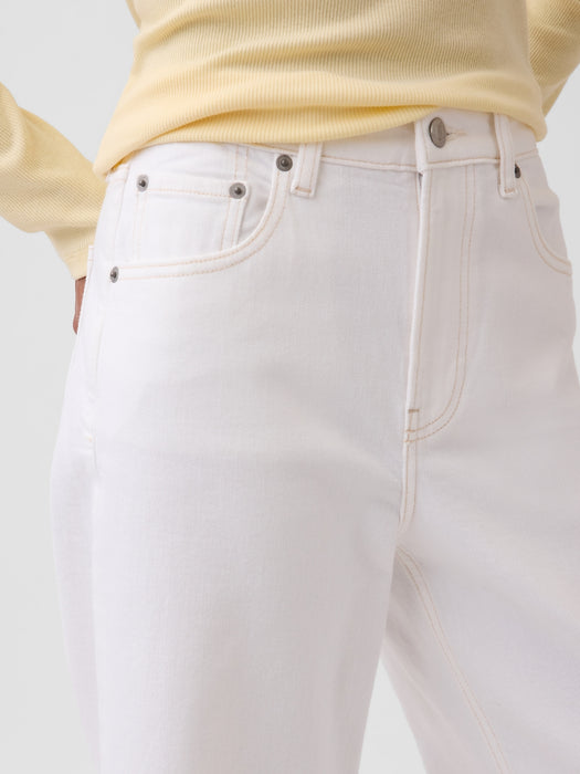High Rise Stride Wide-Leg Ankle Jeans
