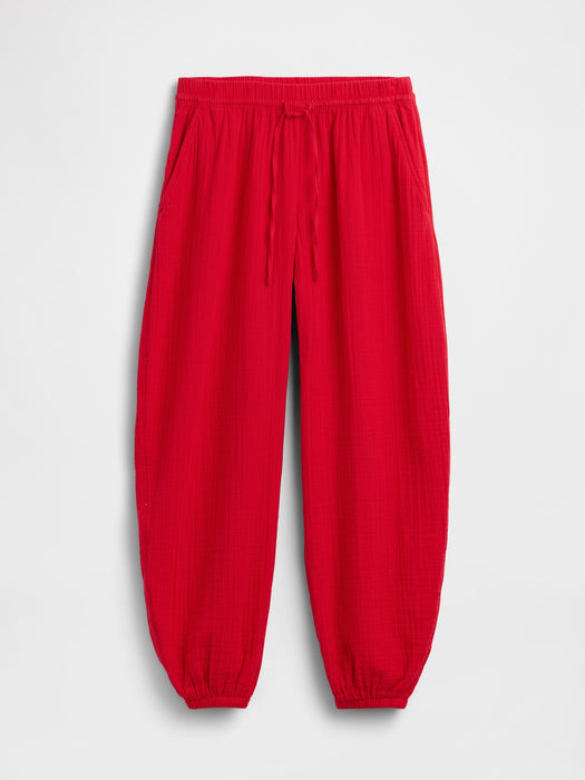 Cotton Gauze Easy Joggers