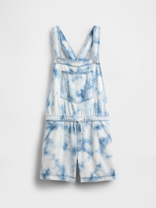 Kids Tie-Dye Denim Relaxed Shortalls