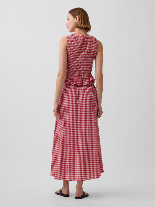 Gingham Maxi Skirt