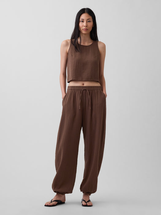 Cotton Gauze Easy Joggers
