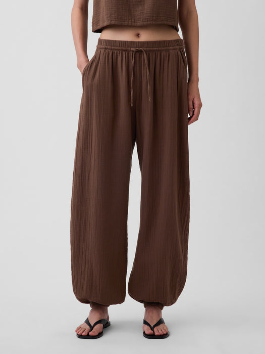 Cotton Gauze Easy Joggers