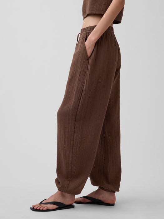Cotton Gauze Easy Joggers