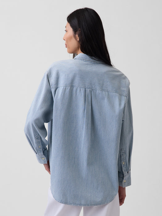 Denim Stripe Big Shirt