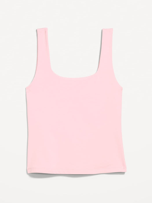 Hug Double-Layer Scoop-Neck Tank Top