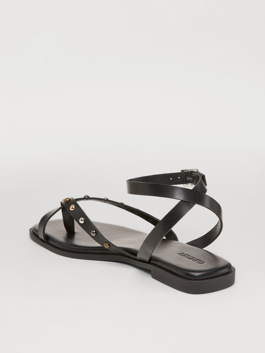 Studded Toe-Strap Sandals