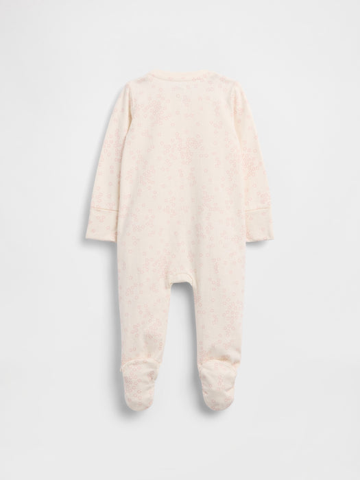Baby Organic Cotton Floral Footed One-Piece