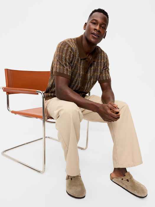 Short-Sleeve Sweater Shirt