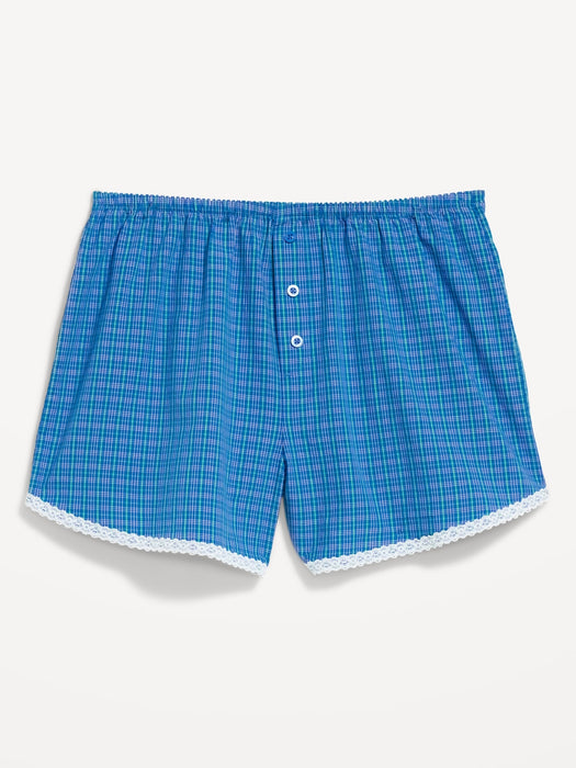 Classic Poplin Boxer Pajama Shorts