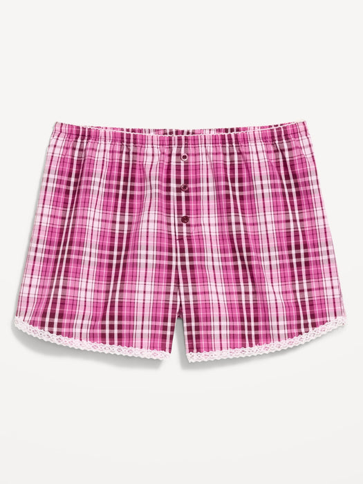 Classic Poplin Boxer Pajama Shorts