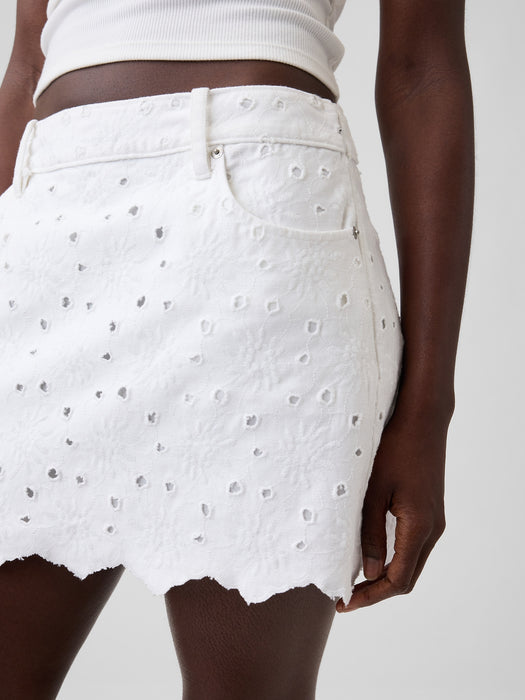Embroidered Mini Skirt