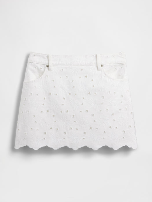 Embroidered Mini Skirt