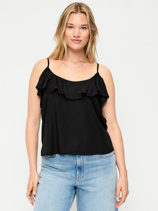 Ruffle-Front Tank Top