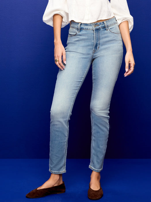 High-Waisted Wow Straight Ankle Jeans