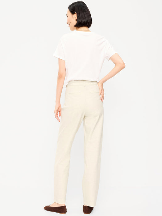 High-Waisted Pixie Straight Pants