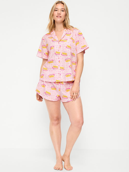 Poplin Pajama Short Set