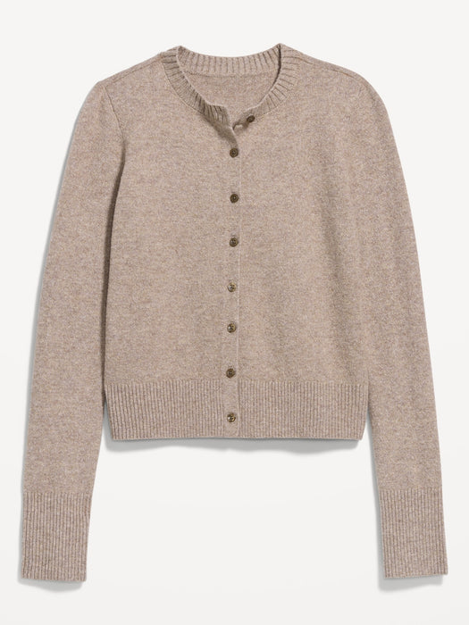 SoSoft Cropped Crew-Neck Cardigan
