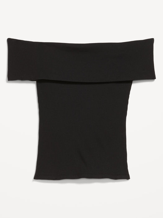 Off-The-Shoulder Fitted Top