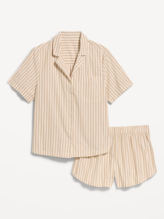 Poplin Pajama Short Set