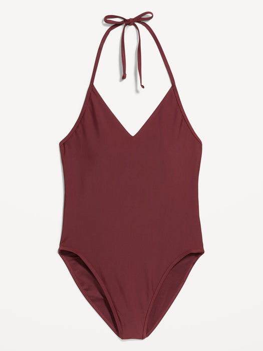 V-Neck Halter Swimsuit