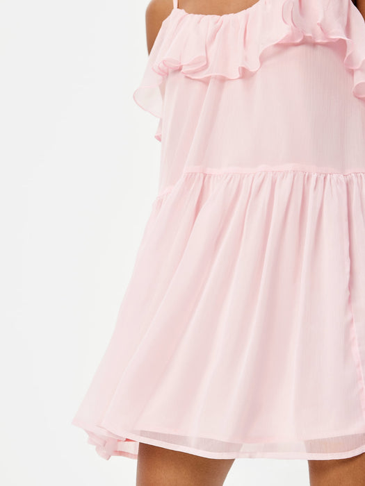 Ruffle-Front Flounce Mini Dress