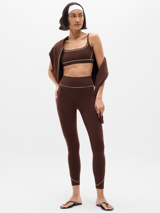 Square Neck Picot Sports Bra A-C