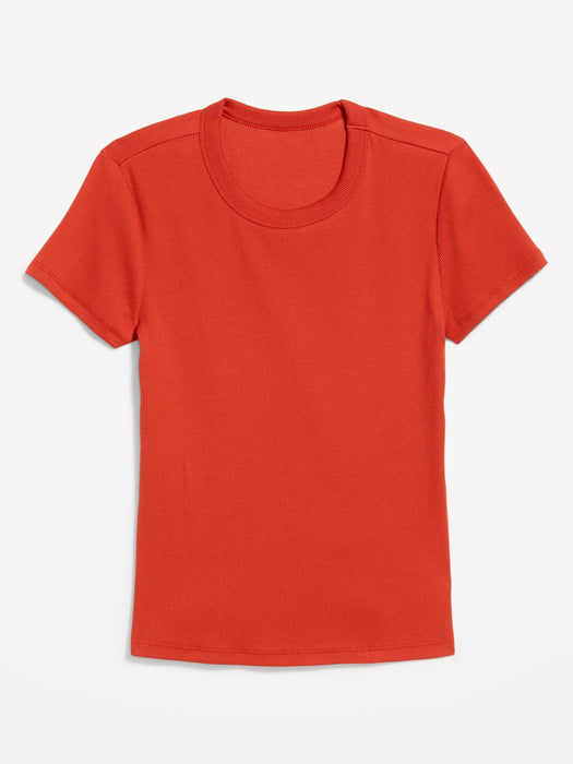 Snug Crop Ribbed T-Shirt