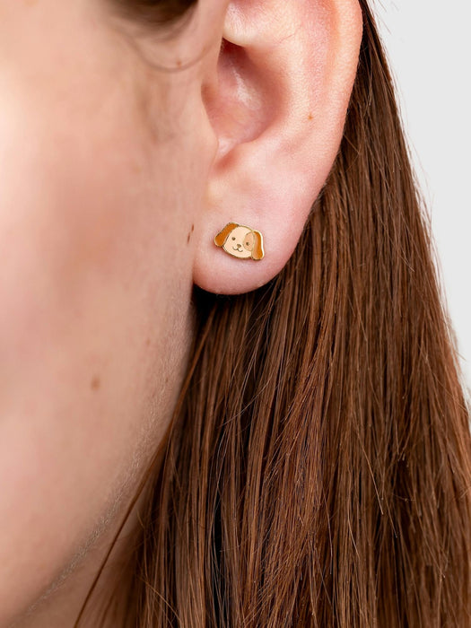 Pierced Co Dog Screwback Earrings