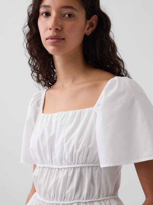 Square-Neck Peplum Top