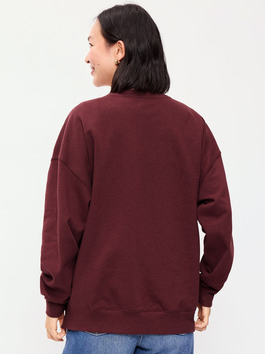 SoComfy Oversized Crew-Neck Sweatshirt