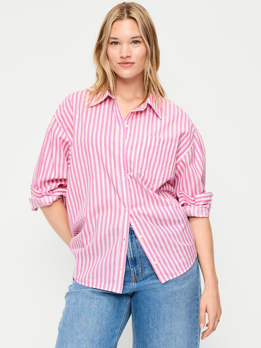 Oversized Button-Down Boyfriend Shirt